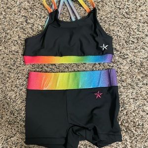 Rebel athletics YM rainbow set in excellent condition.